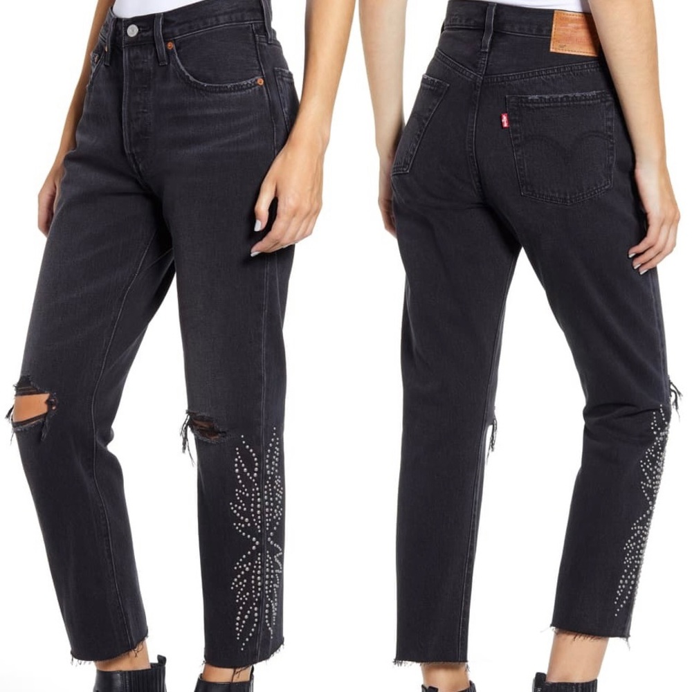 Levi 501 original crop jeans